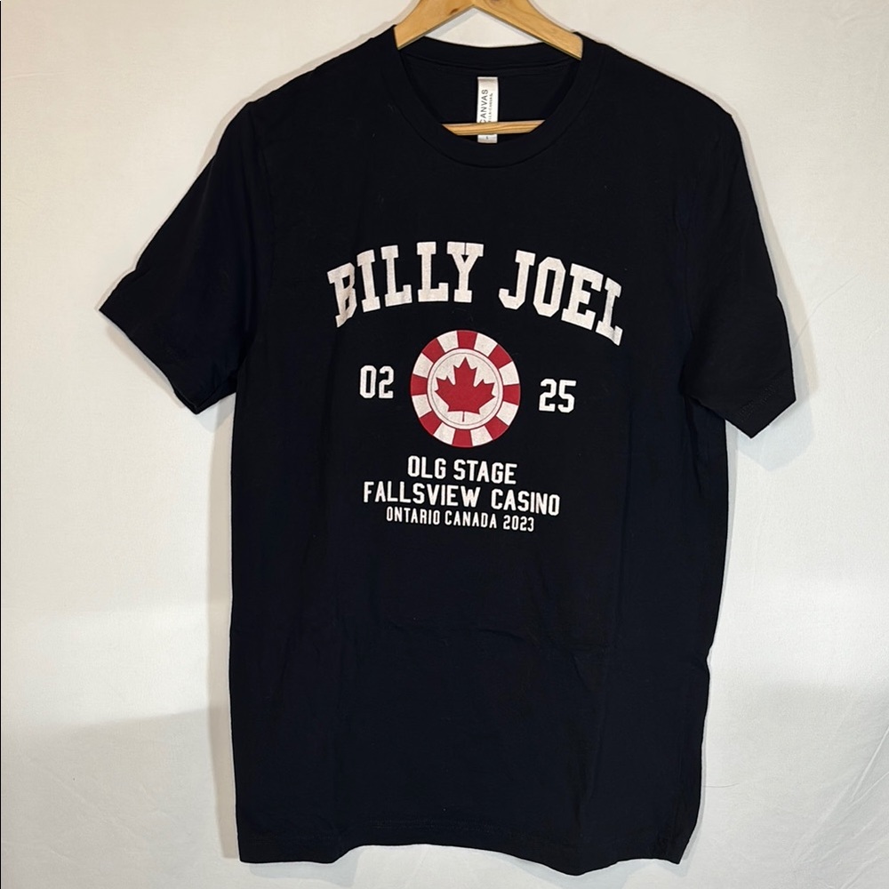 Black Billy Joel Short Sleeve concert Tee